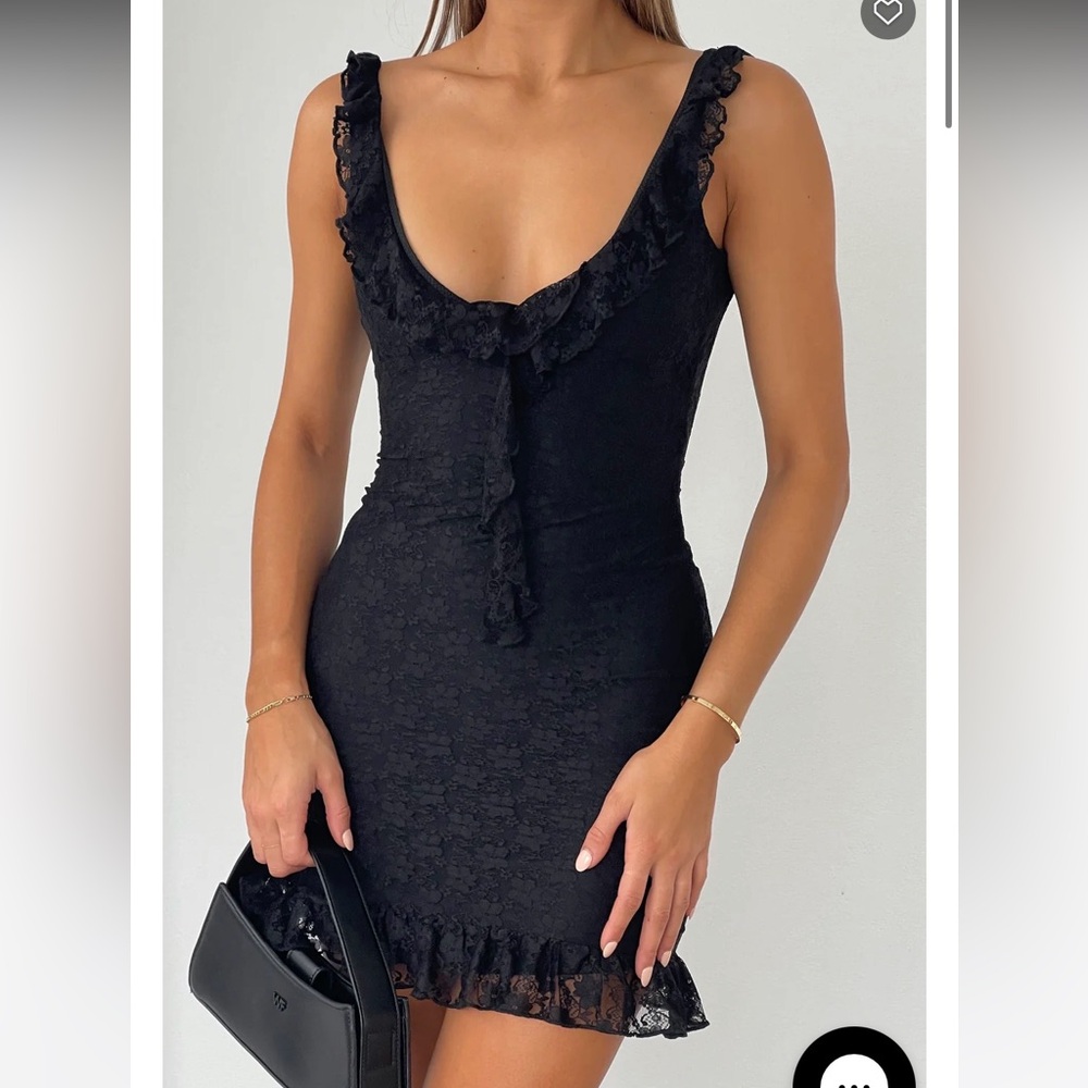 White Fox Boutique Black Lace Dress